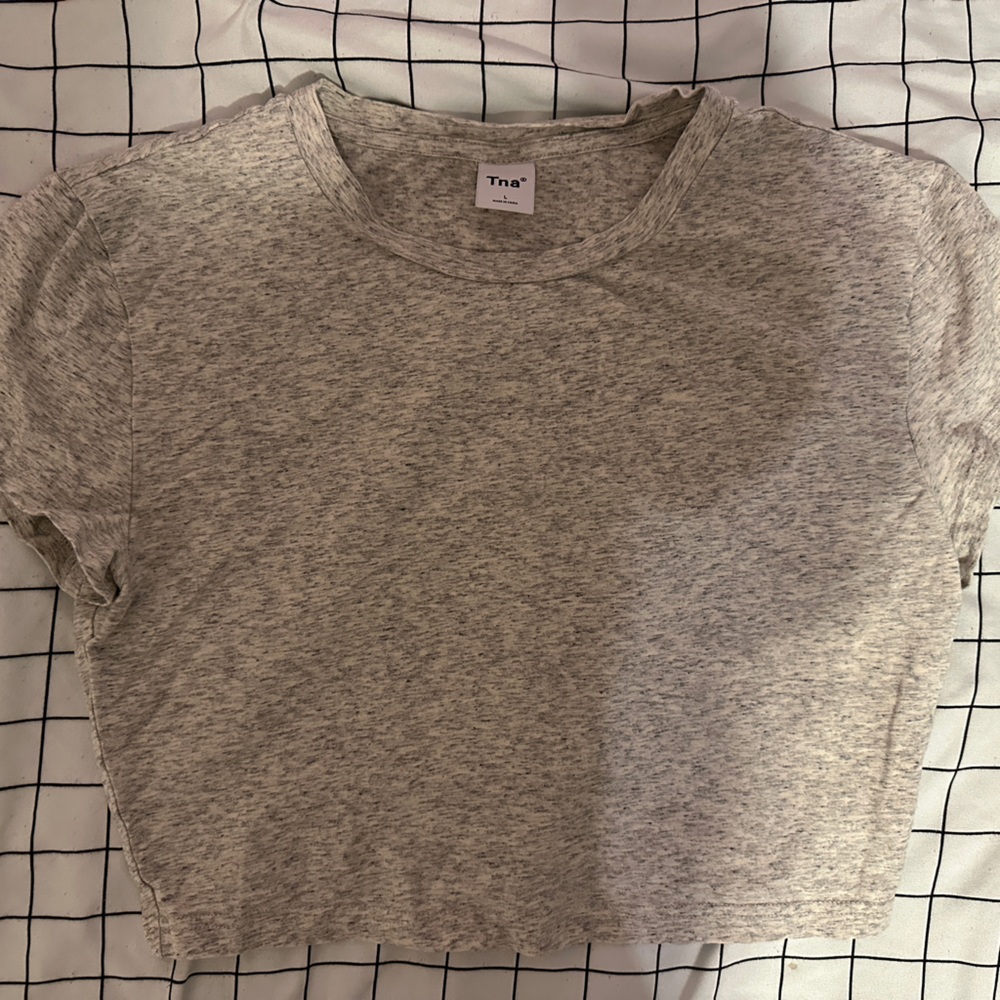 Tna Heather Grey Cropped Tee